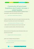 Community ATI proctored Questions and Correct Answers &vert;  Latest Update