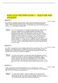 NURS 6550 MIDTERM EXAM 1 &ndash; QUESTION AND ANSWERS