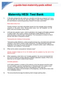 hesi-study-guide-hesi-maternity-peds edited Graded A ++