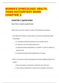 WOMEN&rsquo;S GYNECOLOGIC HEALTH&comma; THIRD EDITION TEST BANK CHAPTER 2