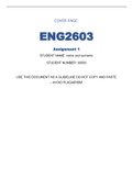 ENG2603 ASSIGNMENT 1 2022 FULL ASSIGNMENT 