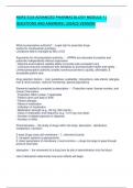 NURS 5334 ADVANCED PHARMACOLOGY MODULE 1 &vert; QUESTIONS AND ANSWERS &vert; 2024&vert;25 VERSION