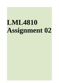 LML4810 Assignment 02
