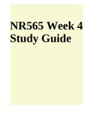 NR 565 / NR565 Week 4 Study Guide