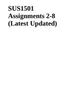 SUS1501 Assignments 2-8 (Latest Updated)