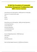 M-100 The Essentials of Community Association Management Test&vert;Questions with 100&percnt; Correct Answers
