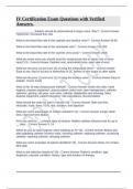 IV Certification Exam Questions with Verified Answers&period;
