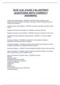 NUR 1141 EXAM 2 BLUEPRINT QUESTIONS WITH CORRECT ANSWERS&period;