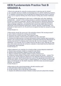 HESI Fundamentals Practice Test B WELL EXPLAINED GRADED A&period;