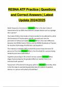 RESNA ATP Practice &vert; Questions and Correct Answers &vert; Latest Update 2024&sol;2025
