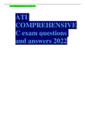 ATI COMPREHENSIVE C exam questions and answers 2022