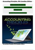 Solution Manual for Accounting Principles Volume 1 & Volume 2&comma; 9th Canadian Edition Jerry J&period; Weygandt&comma; Verified Chapters 1 - 20&comma; Complete Newest Version
