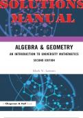 ALGEBRA AND GEOMETRY AN INTRODUCTION TO UNIVERSITY MATHEMATICS 2ND EDITION BY MARK V&period; LAWSON SOLUTIONS MANUAL