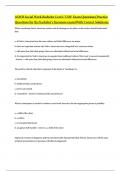 ASWB SOCIAL WORK BACHELOR LEVEL &sol; LSW EXAM 2024&sol;2025 UPDATED WITH 100&percnt; ACCURATE SOLUTIONS