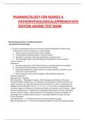 Pharmacology for Nurses&colon; A Pathophysiologic Approach 6th Edition-Test Bank