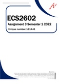 ECS2602 Assignment 3 Semester 1 2022