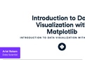 Datacamp introduction to Data Visualization with Matplotlib