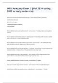 USU Anatomy Exam 3 &lpar;biol 2320 spring 2022 w&sol; andy anderson&rpar; questions well answered