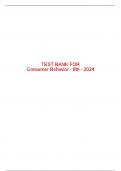 Test Bank For Consumer Behavior - 8th - 2024 All Chapters - 9780357721292