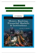 SOLUTION MANUAL For Money&comma; Banking&comma; Financial Markets and Institutions&comma; 2nd Edition by Brandl Michael&comma; Verified Chapters 1 - 24&comma; Complete