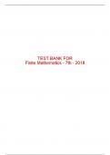 Test Bank For Finite Mathematics - 7th - 2018 All Chapters - 9781337280426