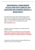 CDFM MODULE 1 EXAM NEWEST  ACTUAL EXAM WITH COMPLETE 450  QUESTIONS AND ANSWERS GRADED A &vert;  BRAND NEW&excl;&excl;&excl;