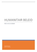 Zeer uitgebreide notities vak Humanitair beleid 2020/2021