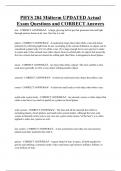 PHYS 284 Midterm UPDATED Actual Exam Questions and CORRECT Answers