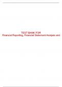 Test Bank For Financial Reporting&comma; Financial Statement Analysis and Valuation - 10th - 2023 All Chapters - 9780357722091
