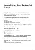 Complex Med Surg Exam 1 Questions And Answers