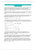 Med Math Practice Exam&vert;20 Questions & Answers&vert;100&percnt; Verified