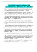 Med Math practice Exam&sol;30 questions and Answers &sol;A&plus; Graded
