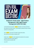 Stephanie's Study Guide - Agile Product Management&comma; SAFe Agile Product Management &lpar;APM&rpar; 201 Q&A 