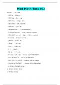 Med Math Test &num;1&colon;