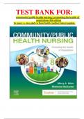 TEST BANK FOR&colon;  COMMUNITY&sol;PUBLIC HEALTH NURSING&colon; PROMOTING THE HEALTH OF POPULATIONS 8TH EDITION BY MARY A&period; NIES PHD RN FAAN FAAHB &lpar;AUTHOR&rpar; LATEST UPDATE&period;