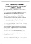 Sophia Visual Communication part 2 UPDATED Actual Exam Questions and  CORRECT Answers