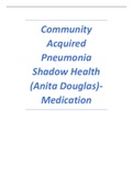 Community Acquired Pneumonia Shadow Health &lpar;Anita Douglas&rpar;- Medication&period;