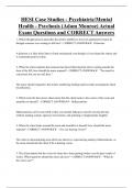 HESI Case Studies - Psychiatric&sol;Mental  Health - Psychosis &lpar;Adam Monroe&rpar; Actual  Exam Questions and CORRECT Answers