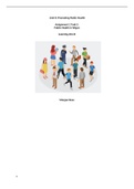 Essay Unit 8 - Promoting Public Health  