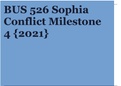 BUS 526 Sophia Conflict Milestone 4 {2021}