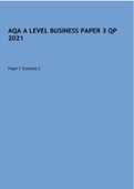 AQA A LEVEL BUSINESS PAPER 3 QP 2021