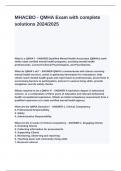 MHACBO - QMHA Exam with complete solutions 2024&lowbar;2025&period;