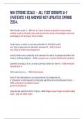 NIH STROKE SCALE &ndash; ALL TEST GROUPS A-F  &lpar;PATIENTS 1-6&rpar; ANSWER KEY UPDATED SPRING  2024