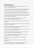 ITPM Chapter 12 Questions with verified correct answers - complete solution 2024 &lpar;1&rpar;&period;