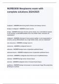 NURB3050 Neoplasms exam with complete solutions 2024&lowbar;2025&period;