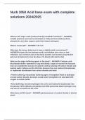 Nurb 3050 Acid base exam with complete solutions 2024&lowbar;2025&period;