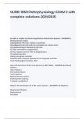 NURB 3050 Pathophysiology EXAM 2 with complete solutions 2024&lowbar;2025
