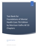 Test Bank for Foundations of Mental Health Care 7th Edition by Morrison Valfre All 33 Chapters