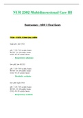 Final Exam - NUR2502 / NUR 2502 (Latest 2022 / 2023) : Multidimensional Care III / MDC 3 - Rasmussen