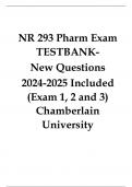  NR 293 Pharm Exam TESTBANK- New Questions 2024-2025 Included &lpar;Exam 1&comma; 2 and 3&rpar; Chamberlain University